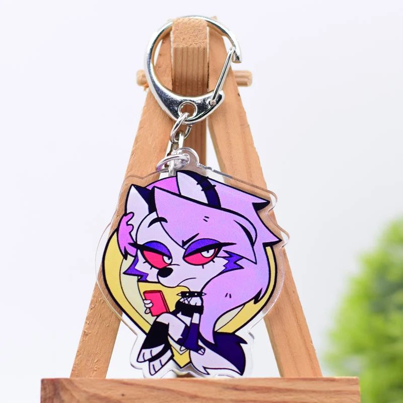 Helluva Boss Keychain, desenhos animados bonitos figuras chaveiros, 11 estilos, acrílico, acessórios kawaii