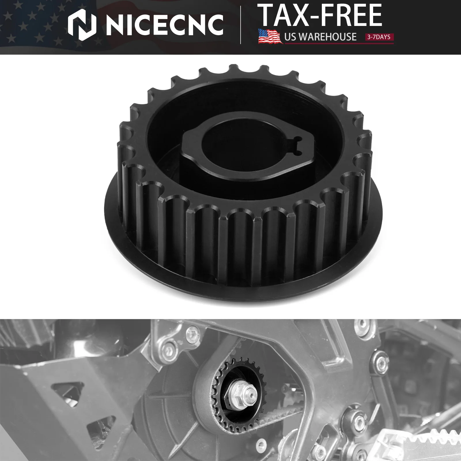 

NICECNC для электрического велосипеда Surron Light Bee X, 24 зубца, основной шкив для SUR-RON Light Bee S Segway X160 X260 2024 2025