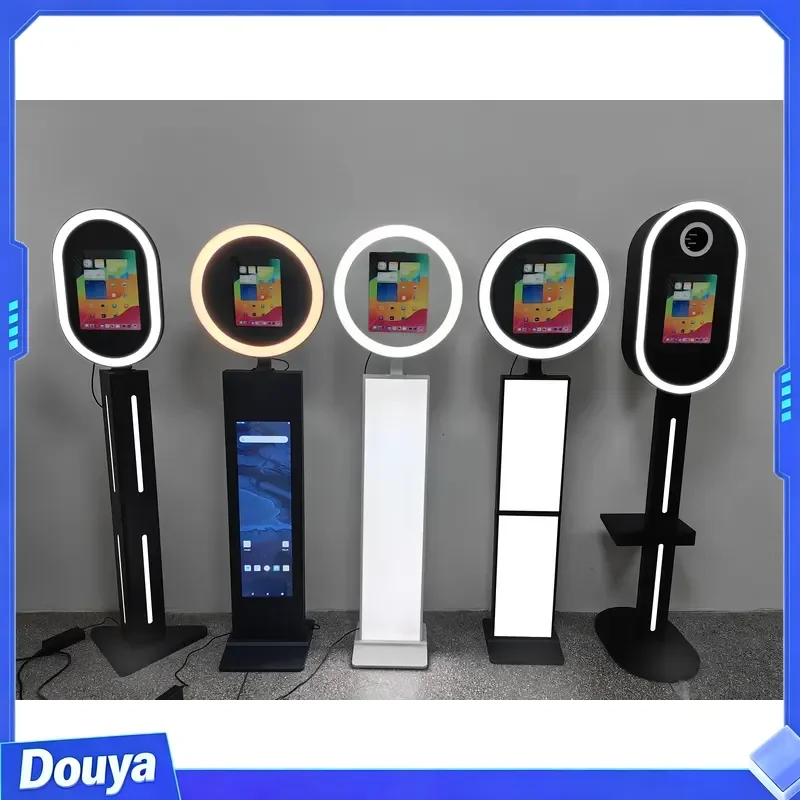 Selfie Portable 12.9 Roaming Photo Booth for iPad Shell Stand Machine Kiosk With Lcd Screen Photo Booth