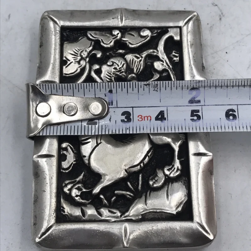Crafts Ancient Carved Dragon Pattern Vintage Distressed Style Double-Sided Leather Badge Factory Direct Supply Home Decoration