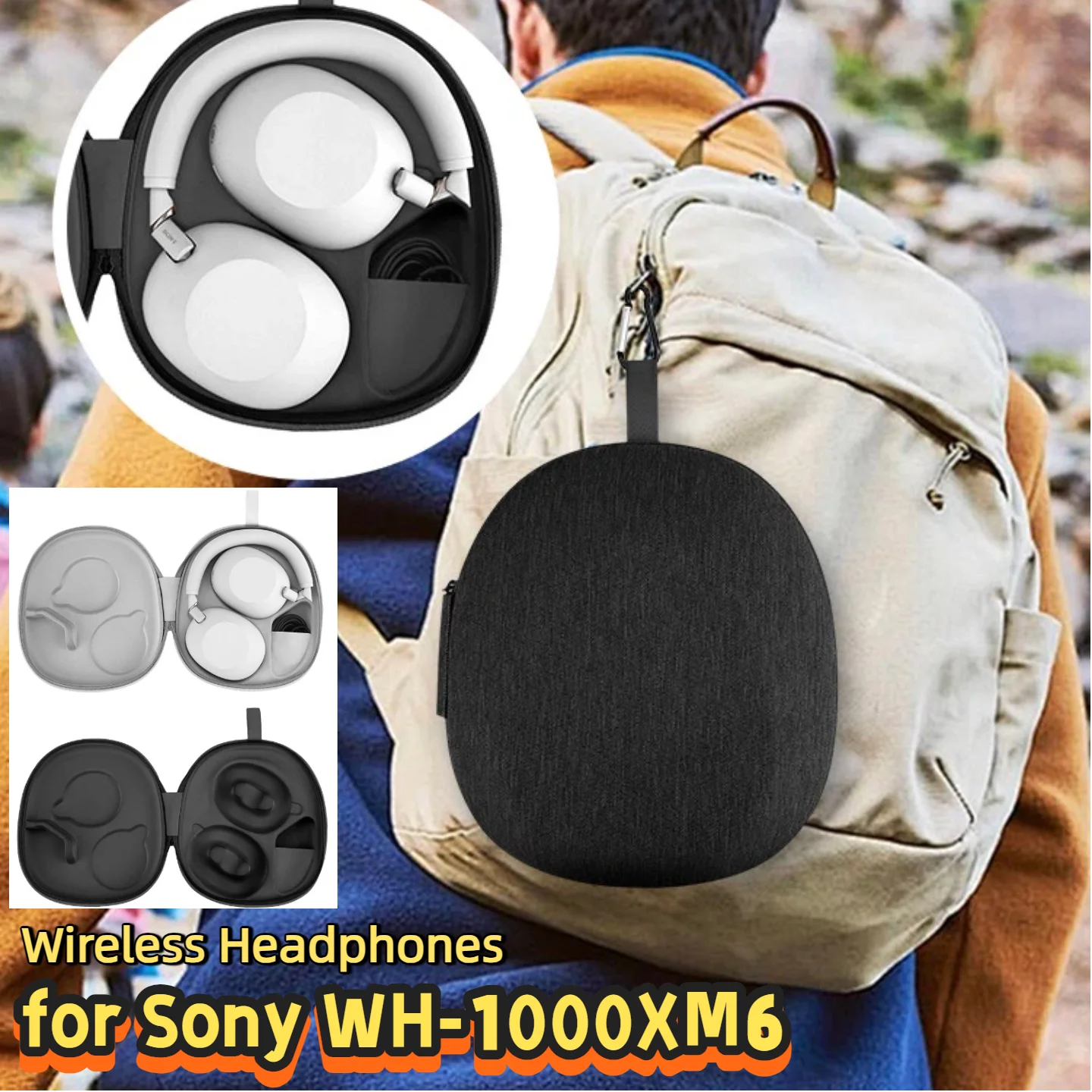 

Для Sony WH-1000XM6 беспроводные наушники жесткий чехол против падения портативная дорожная сумка аксессуары для наушников
