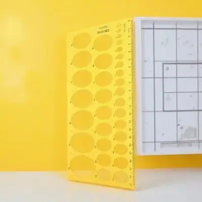

Plastic Ellipse Draft Rulers Orange Drawing Templates Measuring Geometric Tools for School Office Architecture Design Projects