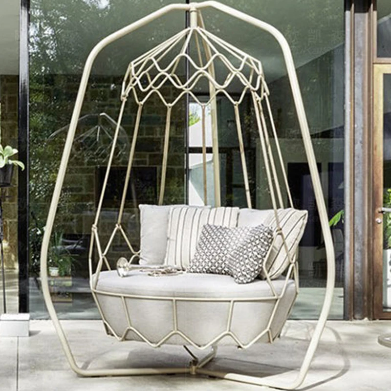 Luxury Indoor Patio Swing Egg Hanging Sensory Porch Patio Swings Rope Macrame Portable Hamacas Jardin Exterior Outdoor Furniture