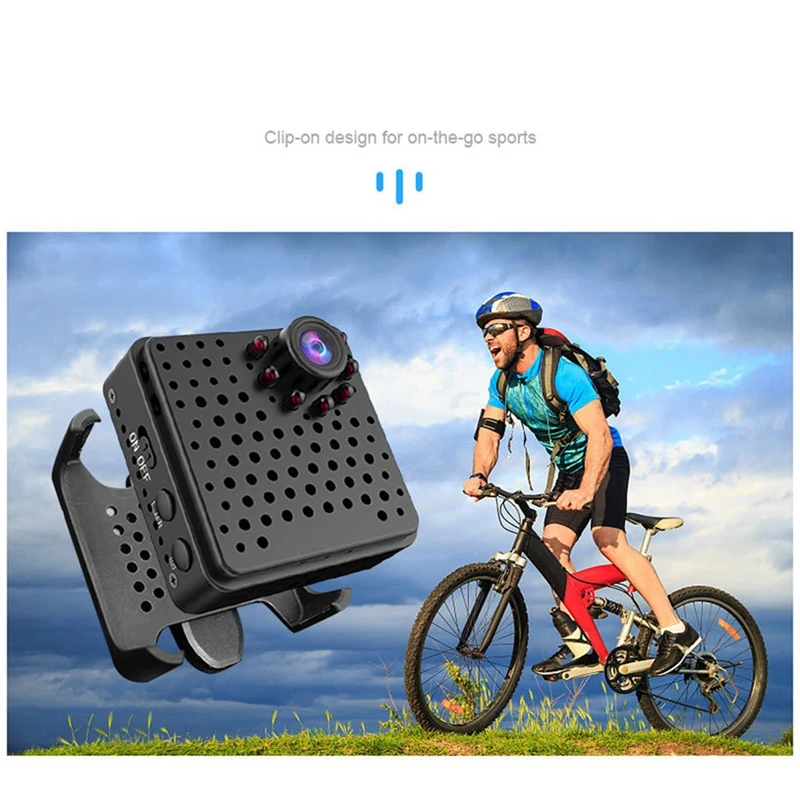 Cámara Ultra HD 1080P para deportes al aire libre, fotografía aérea, Clip trasero, monitoreo de seguridad, inalámbrica, 2,4 Ghz, Wifi, color negro