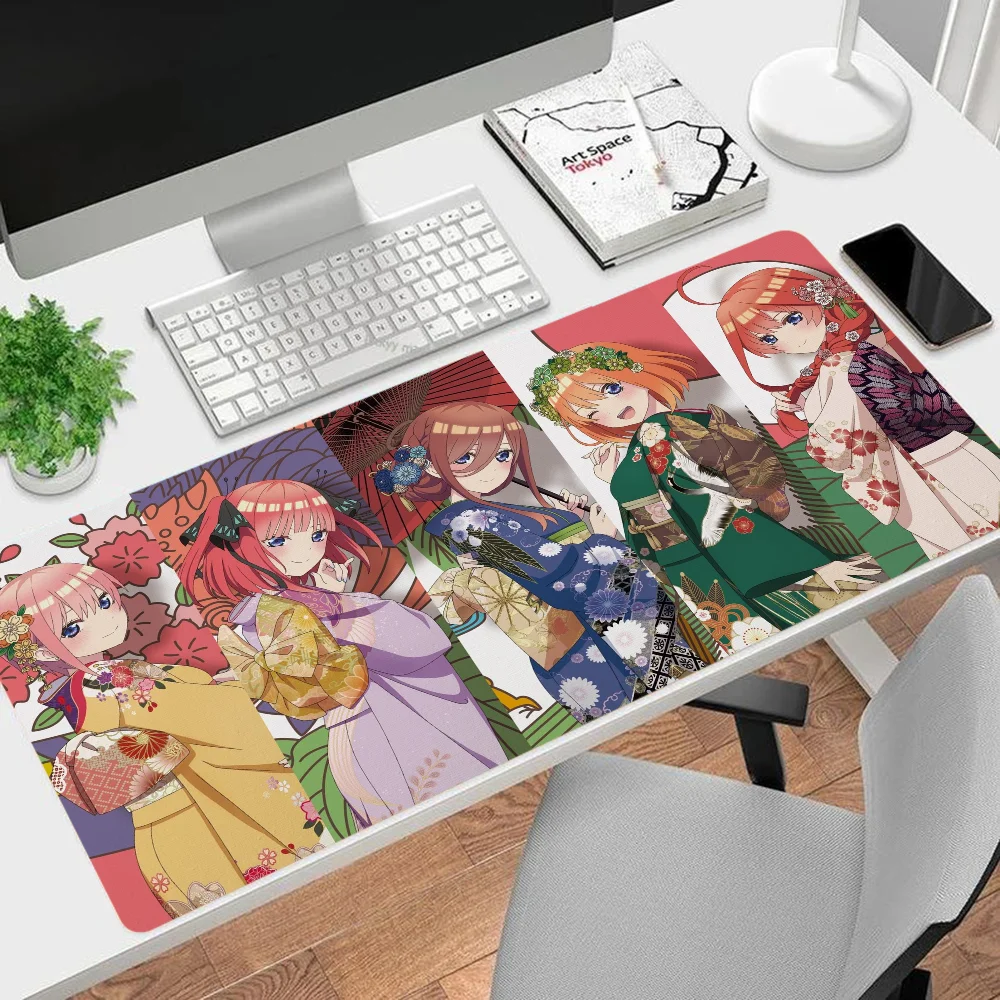 Imagem -02 - Quíntuplos Quintessenciais Nakano Miku Mousepad Ins Maré Grande dos Desenhos Animados Anime Gaming Mouse Pad Teclado Tapetes de Mesa os