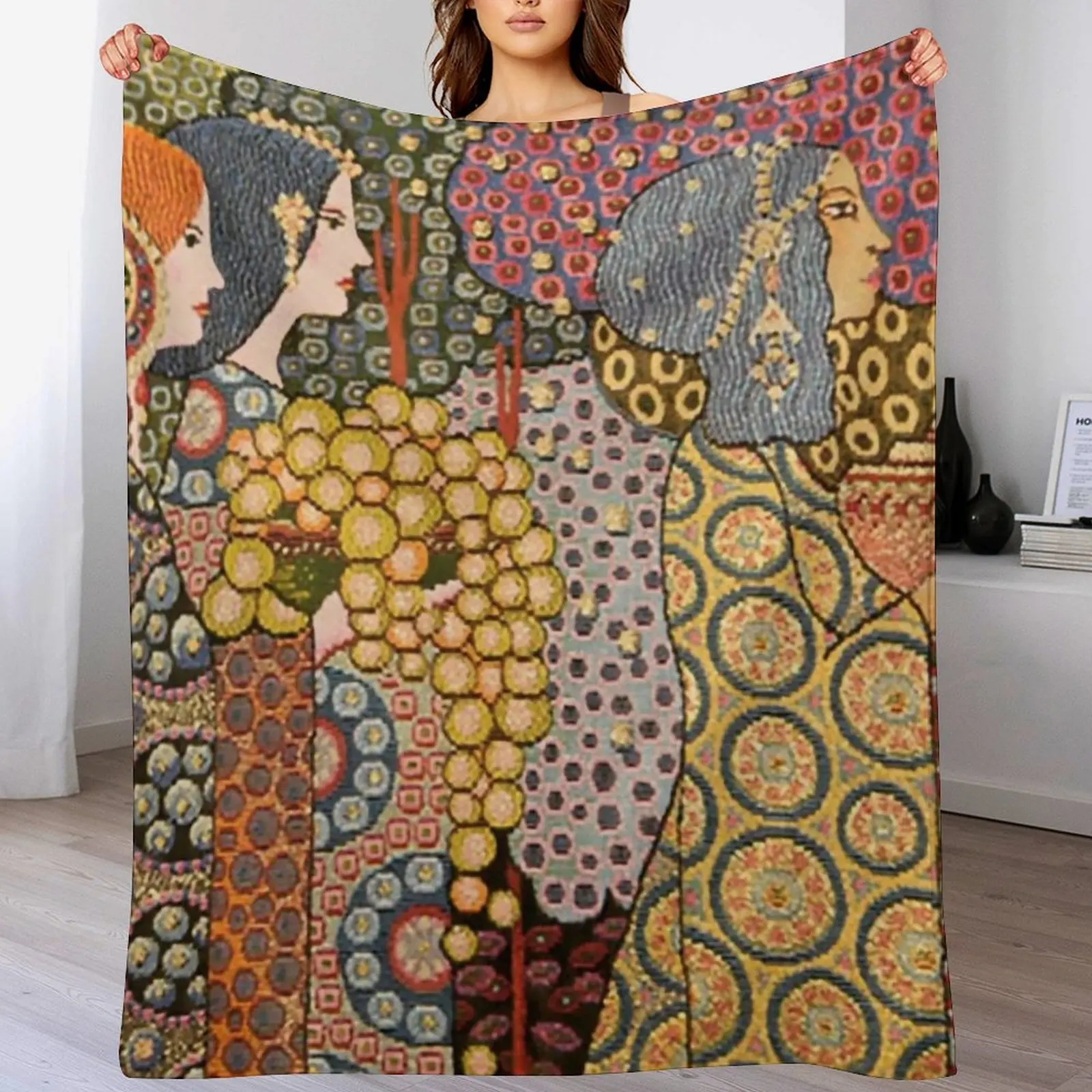 

aThe Wedding of Aladdina by Vittorio Zecchin Throw Blanket Warm Throw Blanket Gift for Anniversary