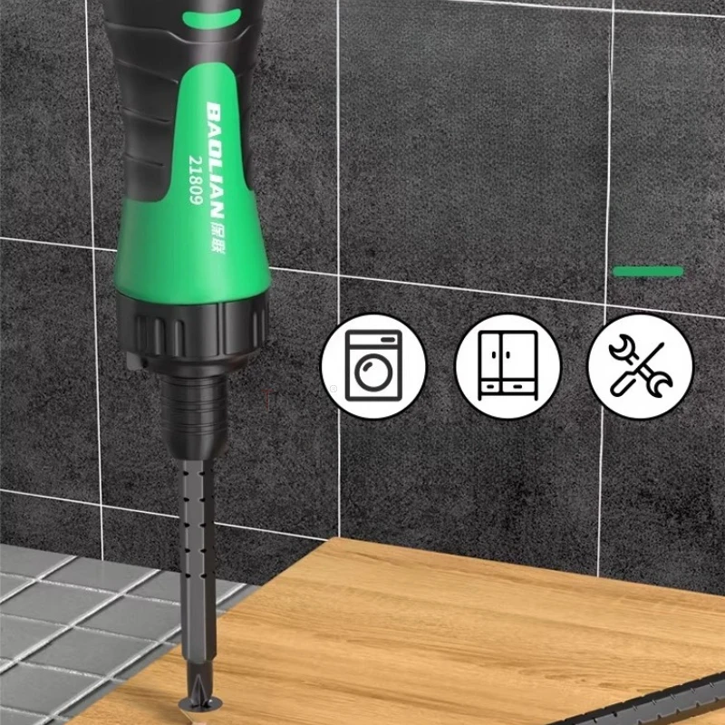 

Household Double Headed Ratchet Screwdriver Adjustable Length Straight Handle Telescopic Screwdriver Maintenance Auxiliary Tools