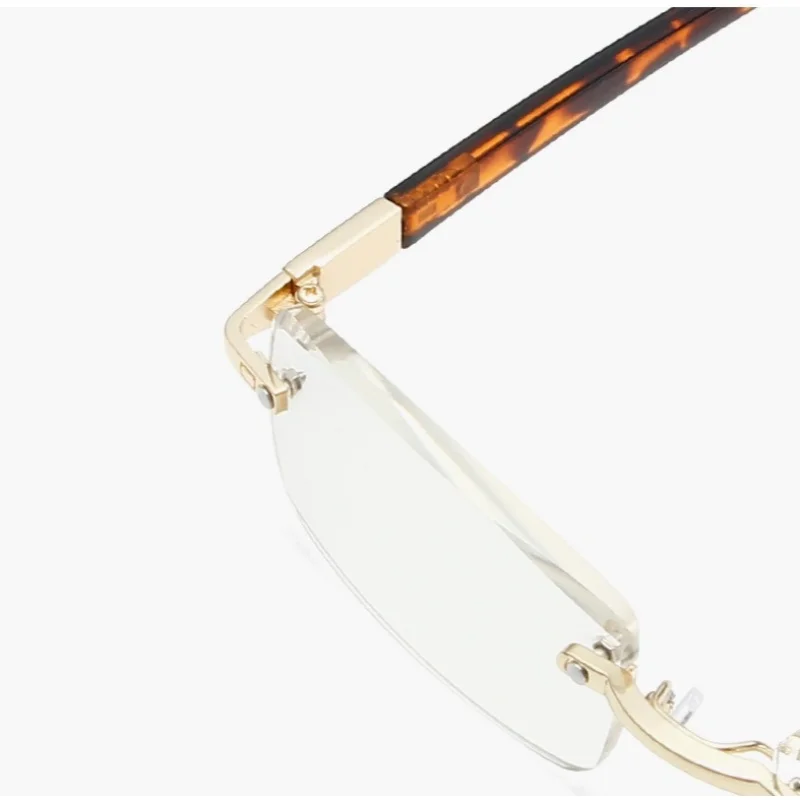 قطعتان من نظارات القراءة بدون إطار للرجال مضادة للضوء الأزرق وصفة طبية بدون إطار نظارات كبار السن