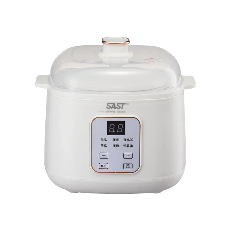 Versatile Ceramic Slow Cooker, Electric Water Bath, Convenient Timer Steamer, Healthy and Delicious, One-Pot Meals