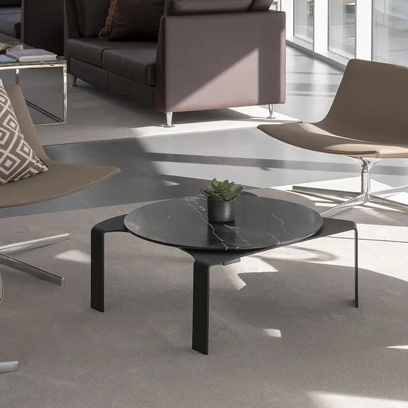 

Nordic Luxury 100% Natural Marble Coffee Table, Custom Iron Tea Table for Living Room
