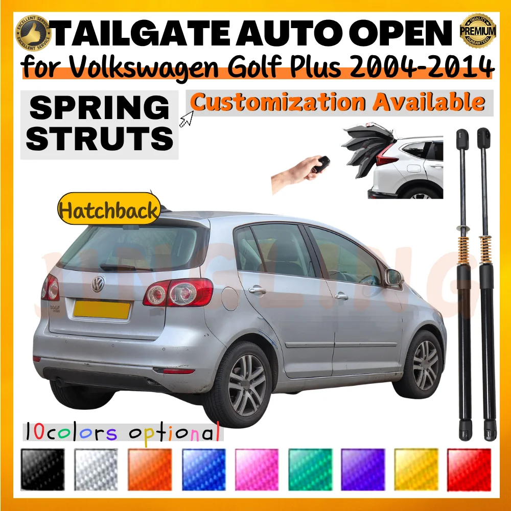 Qty(2) Trunk Struts with Spring for Volkswagen Golf Plus Hatchback 2004-2014 Rear Tailgate Boot Lift Supports Shock Absorbers