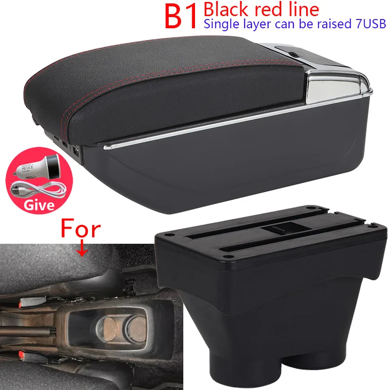 Voor Peugeot 208 Armsteun Doos 2012-2018 Auto Opbergdoos Armsteun Auto Accessoires Retrofit Onderdelen Interieur Detail Grote Ruimte asbak