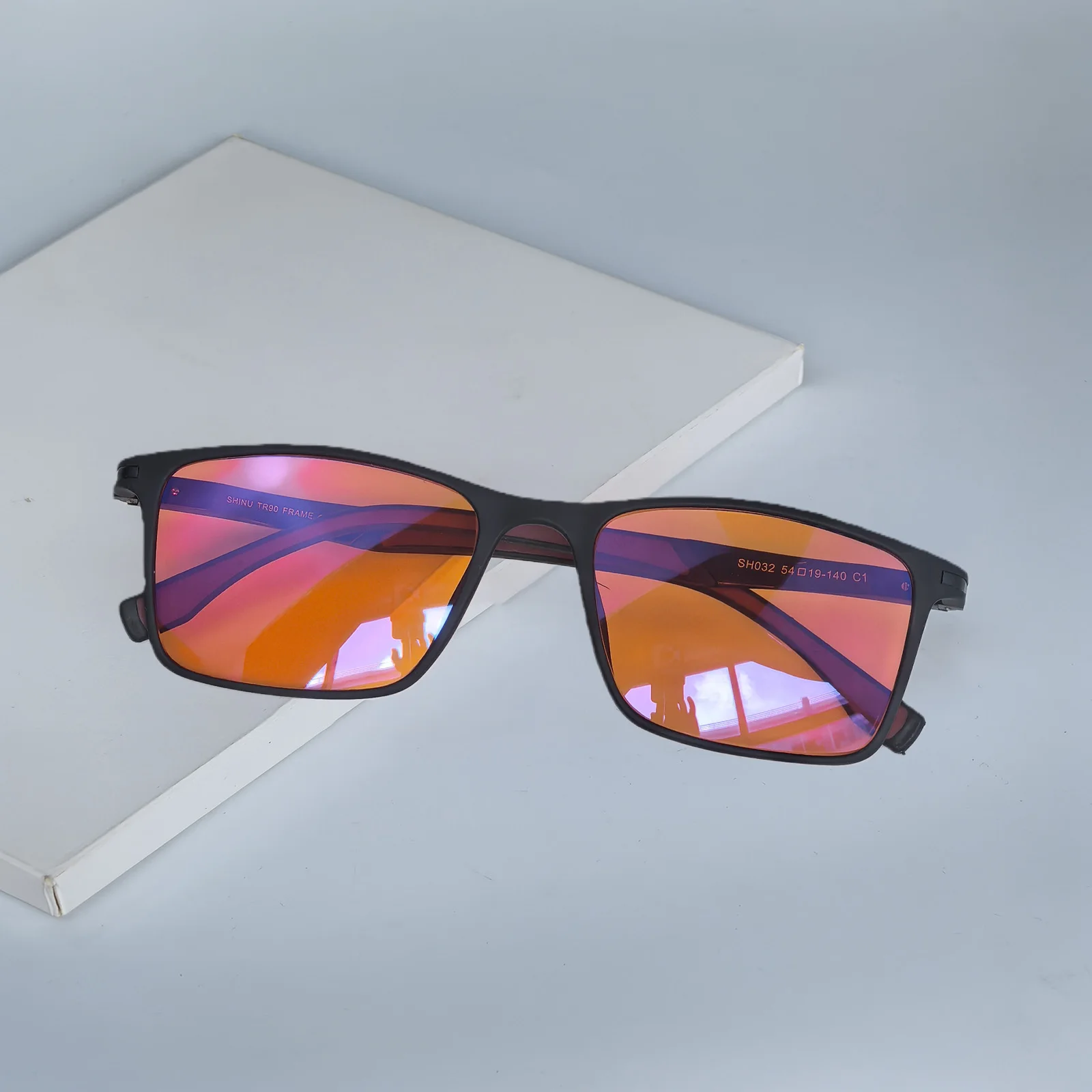 

SHINU очки с красными линзами, мужские оранжевые линзы, женские очки с синим световым фильтром для лучшего сна, улучшение бессонницы в ночное время