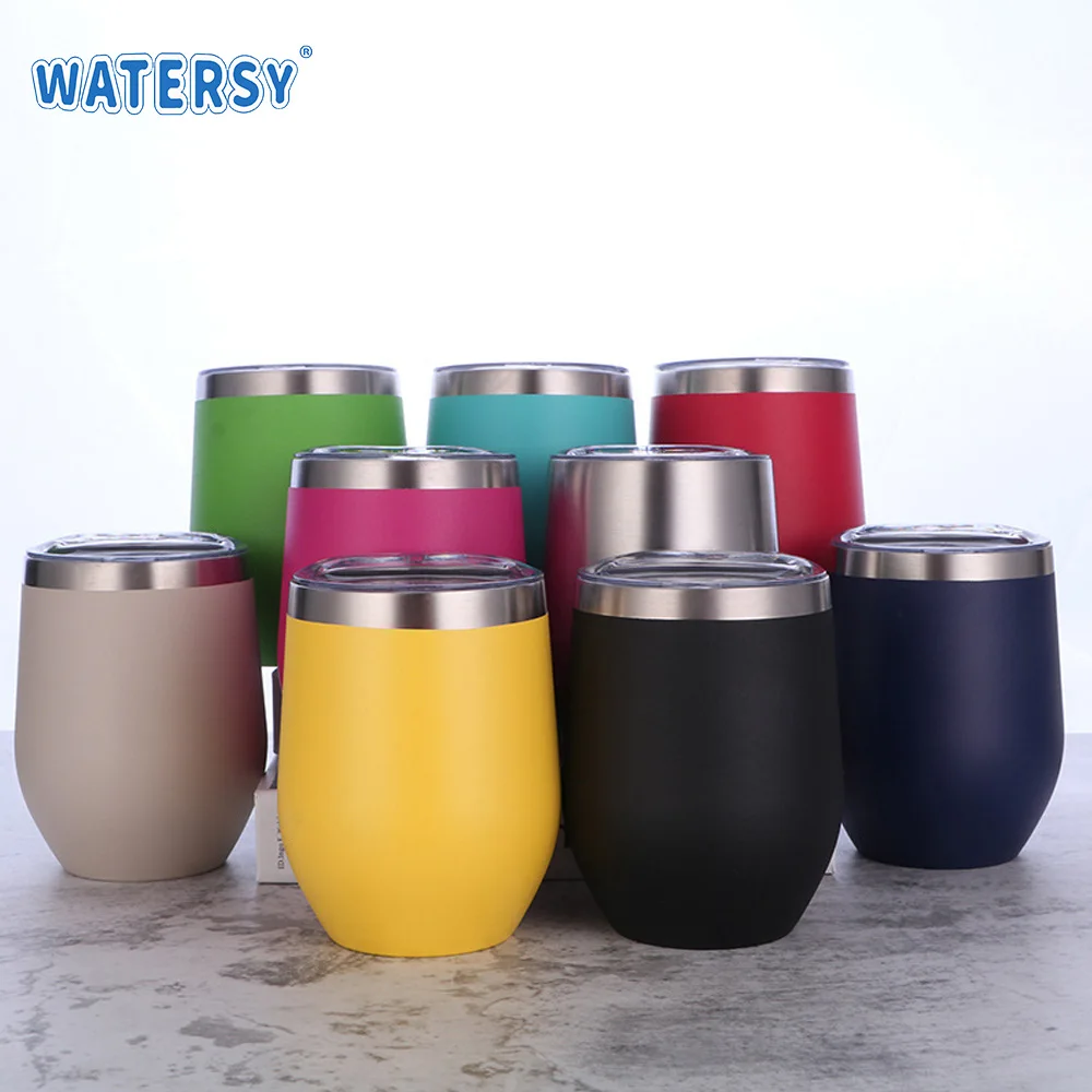 12OZ Stainless Steel Eggshell Cup Cold and Hot Thermal Mug Beer Mugs Wine Glasses Tumbler Thermal Cup for Coffee