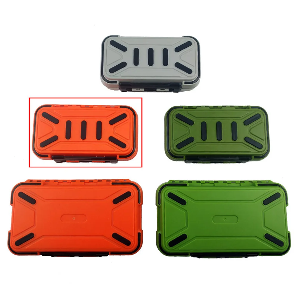 

Fishing Hook Box Size M Waterproof Impact Resistant Compression Proof Fishing Tackle Storage Case Orange Large Capacity