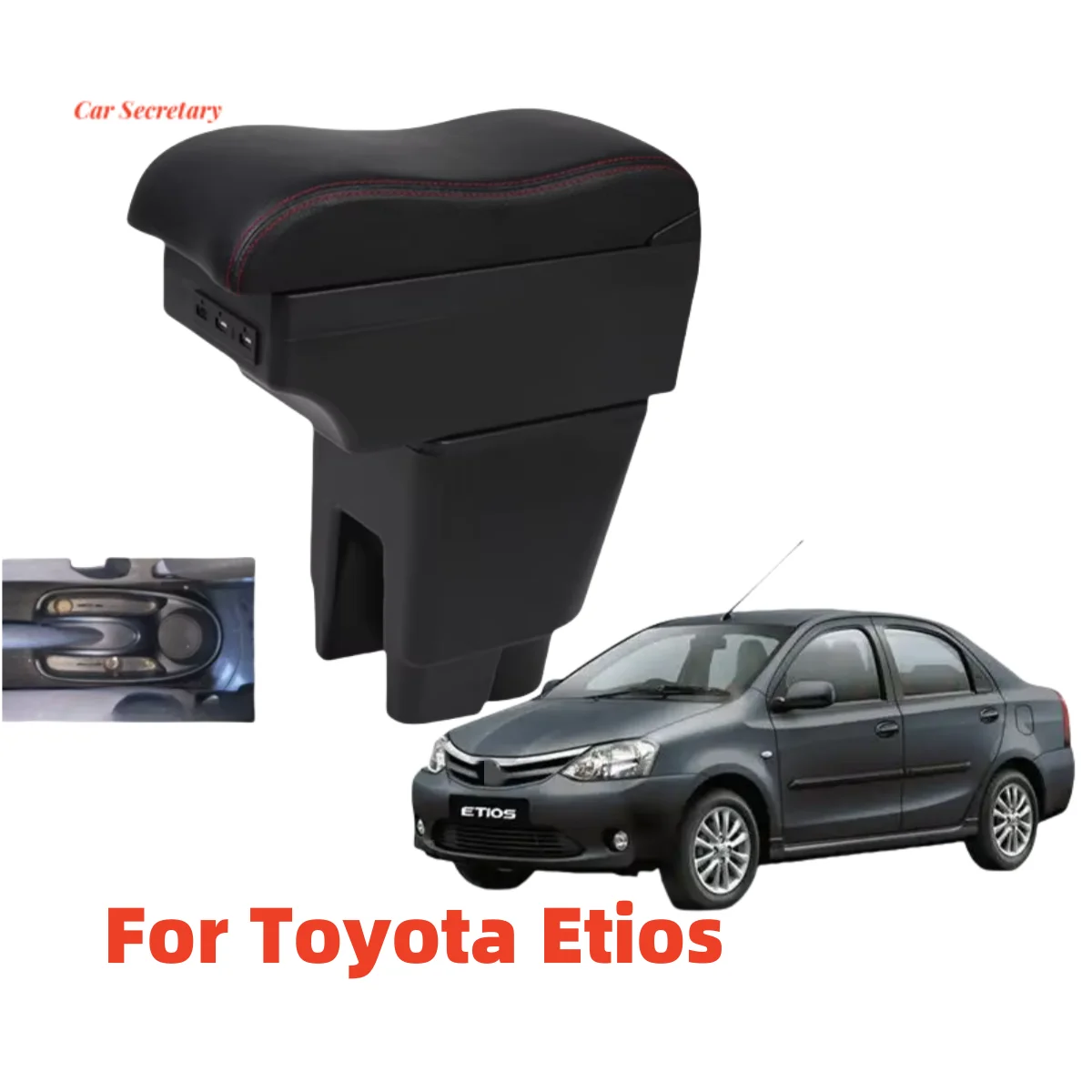 

Подлокотник для Toyota Etios, универсальный, центральный автомобильный подлокотник для хранения, аксессуары для модификации