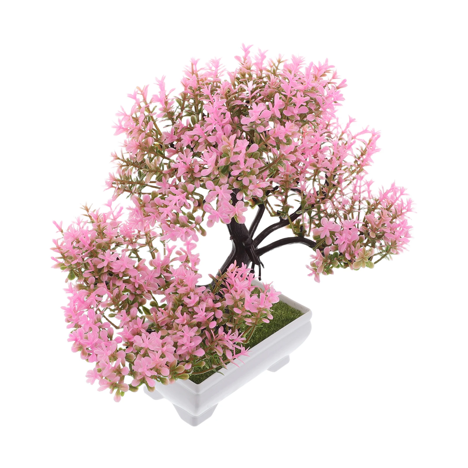 

Artificial Bonsai Tree Fake Plant Simulation Welcome Bonsai Small Potted Tree Desktop Room Shelf Decor