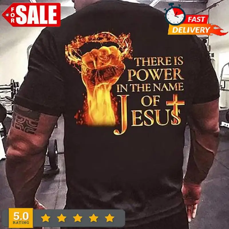 تي شيرت مسيحي لي قوة الإيمان باسم يسوع S 5Xl #1