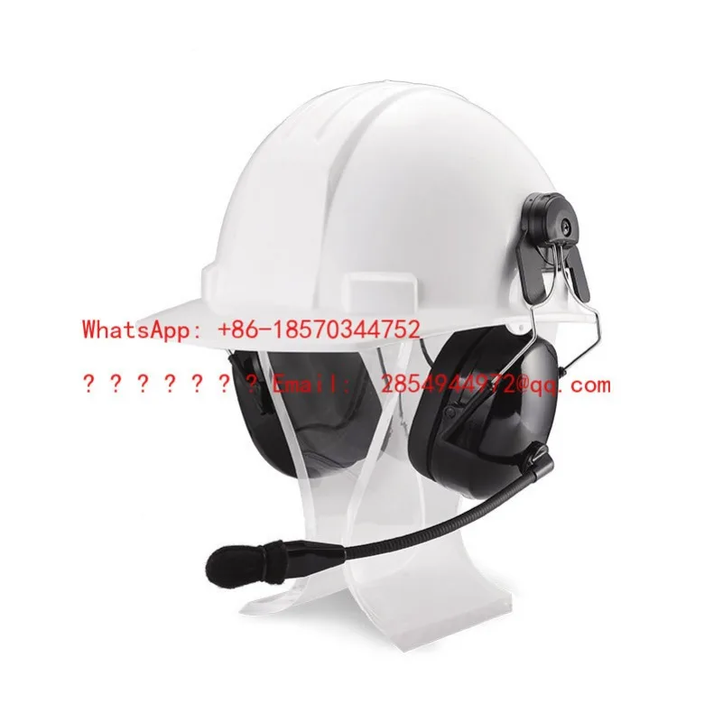 L     Construction Site Ship Mine Special Helmet Hard Hat Walkie-talkie Earphone One-click Intercom Drop