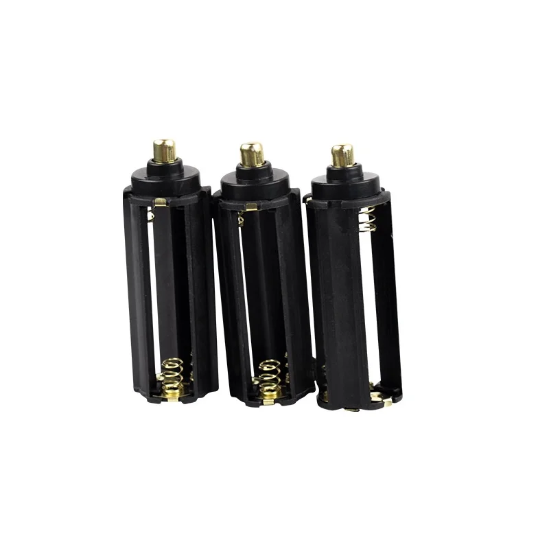 3X AAA Battery Cylindrical Type Plastic Battery Holder for three seven 18650 Battery Converter Adapter for Flashlight Torch