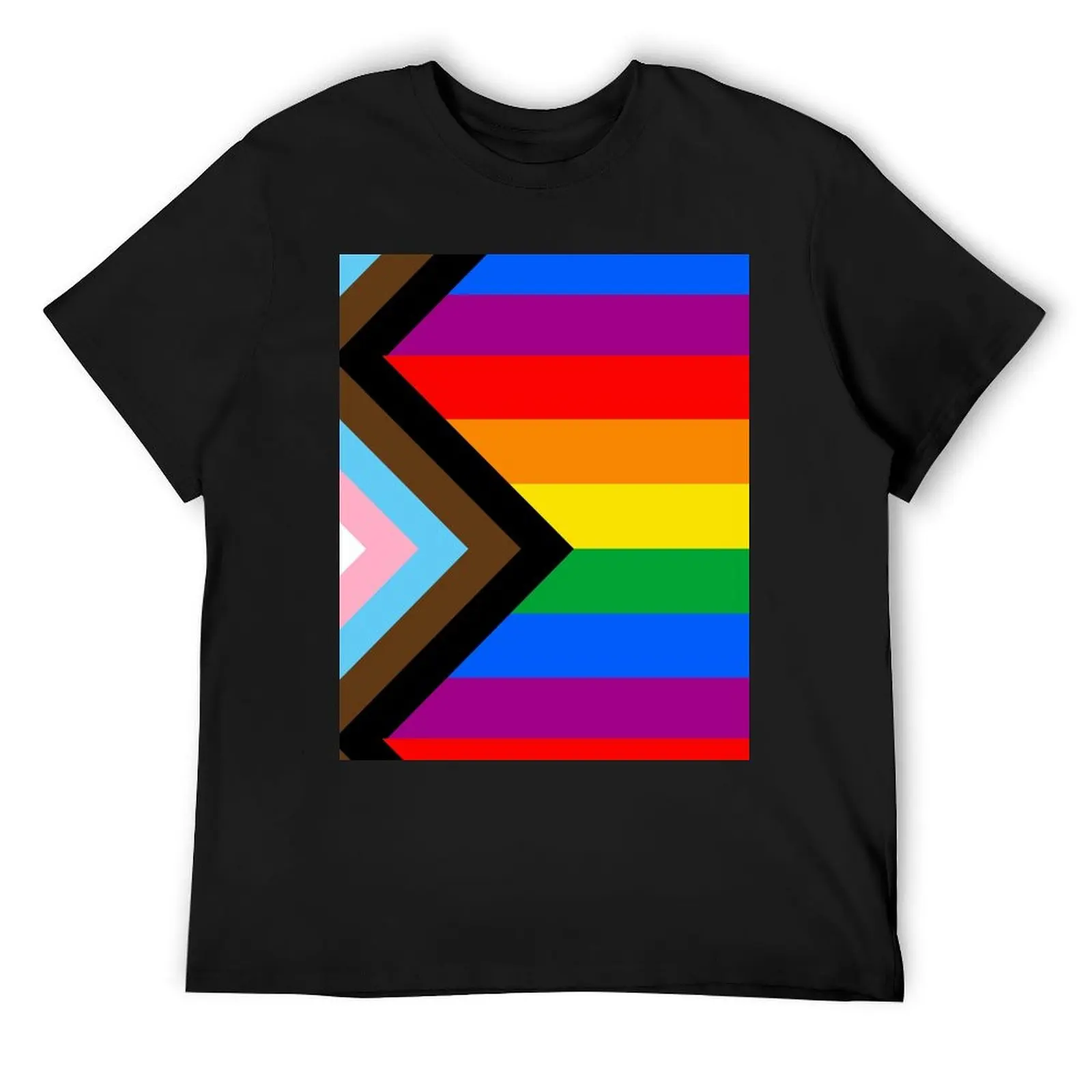 

LGBTQ+ Progress Pride Flag T-Shirt blanks hippie clothes custom shirt customs design your own mens t shirts pack