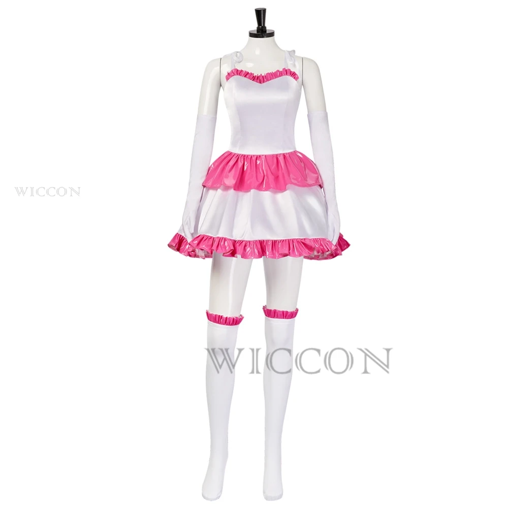 Film anime horror perfetto blu Kirigoe Mima costume cosplay parrucca affascinante uccello rosa abito da principessa donna sexy bel vestito da festa