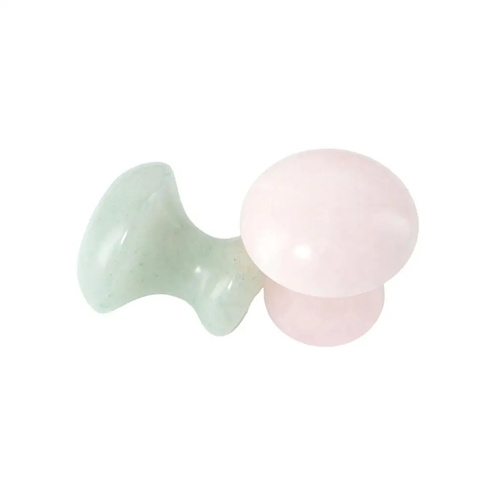

SPA Mushroom Shape Massage Roller Skin Care Beauty Gua Sha Board Rose Quartz Jade Stone Face Lifting Tools Women