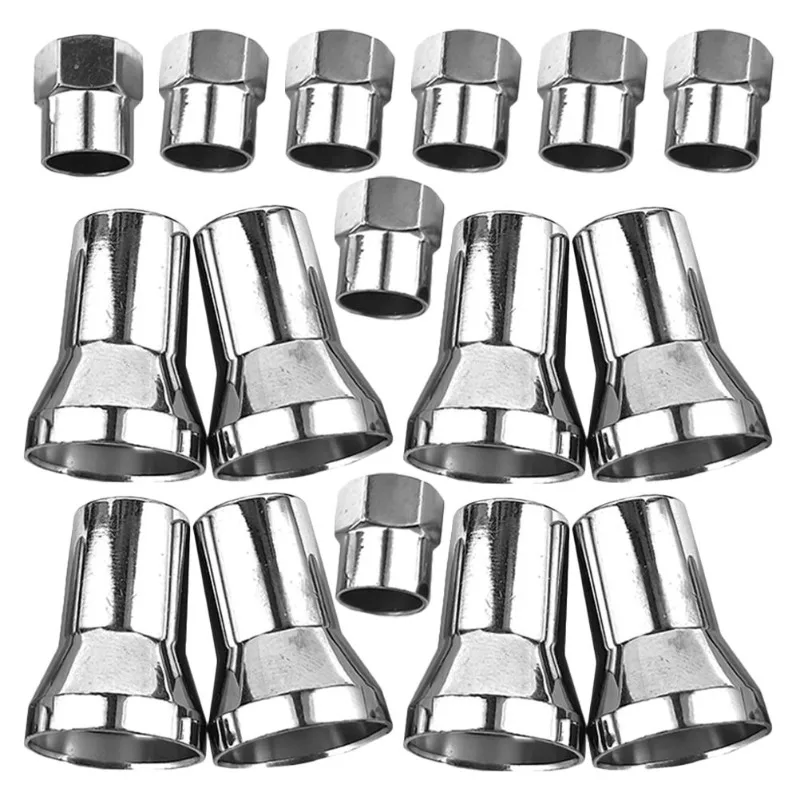 

20/10pcs Chrome Tyre Valve Stem TR413 Left Right Front Rear Wheel Tyre Valve Hex Cap Sleeve Cover Universal Auto Accessories