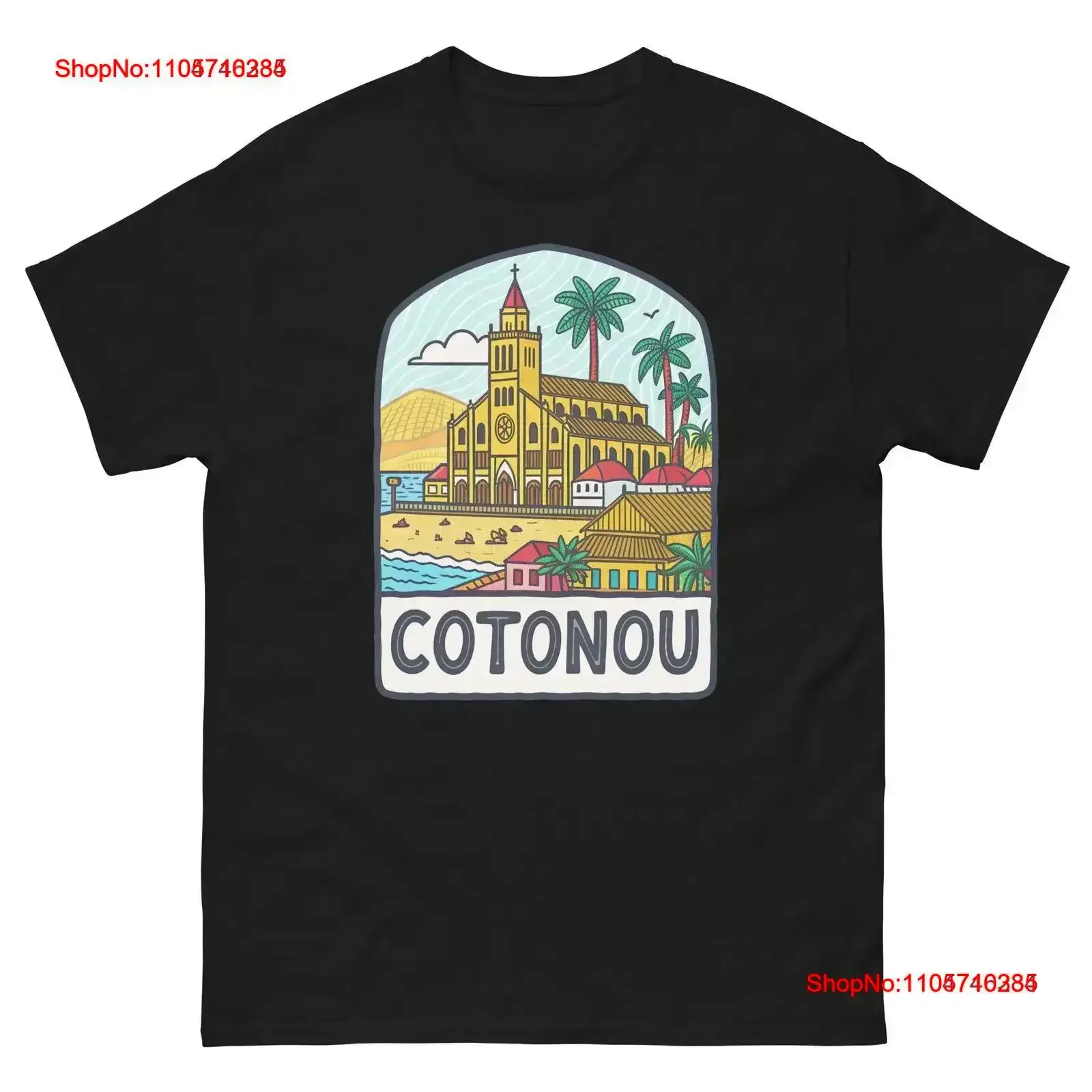 Cotonou World Travel Urban Area City T Shirt vintage Washed Breathable designer clothes homme streetwear Soft fashion Versatile