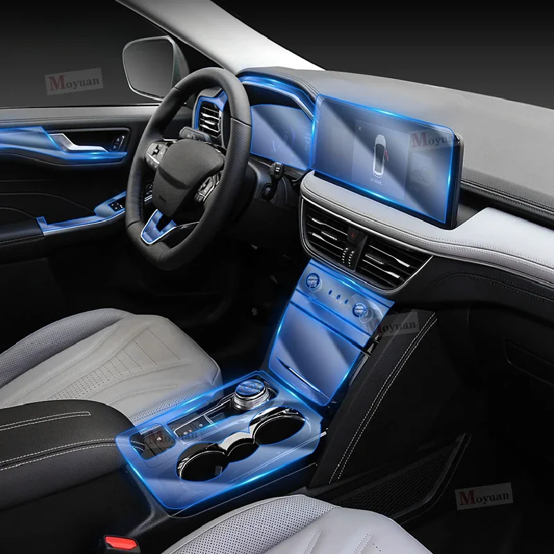 For Ford Regen 2020-2023 Accessories Interior Film Transparent TPU PPF Navigation Gear Panel Center Console Anti-scratch Sticker