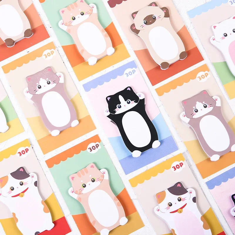 24Pcs Wholesale cartoon cat student message note book, high value handbook note paper