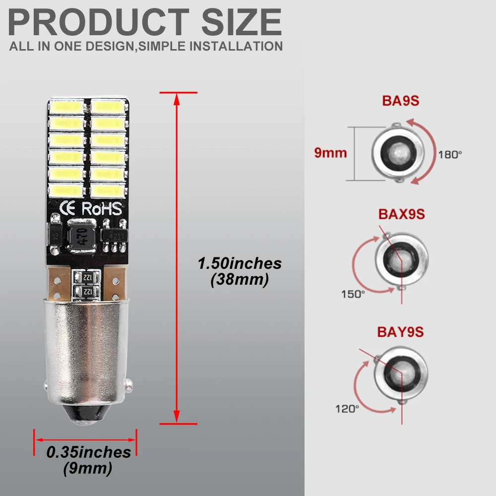 2x Witte LED H6W Zijlicht Lamp Voor Audi TT A4 S4 B6 A8 D2 BAX9S 64132 Canbus Auto Parking positie Klaring Stad Lampen