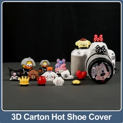 Camera Universal Hot Shoe Cover Soft Silicone Cute Cartoon Hot Shoe Cap Protector Flash Accessory for Sony Zv1 canon fuji nikon