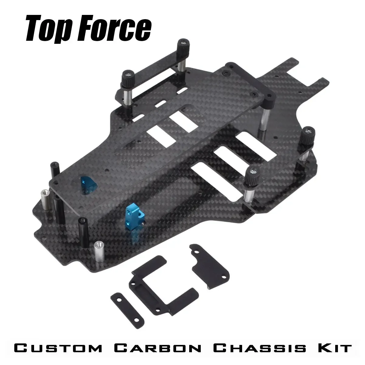 

Carbon Fiber Chassis Conversion Upgrades Kit for Tamiya Top Force / Top Force EVO. 4WD Buggy Car