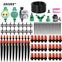 RBCFHI 5-30m Garden Spray Watering System Micro Drip Irrigation Mist Self Kits With Timer LCD Automatic Electronic Controllers