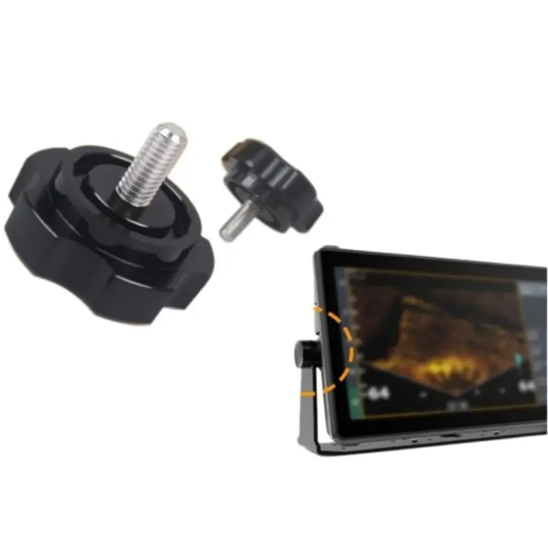 lowrance-hds-5-hds-7-hds-10-elite-7用交換用ソリッドアルミニウム製ジンバルブラケットノブ（2個）