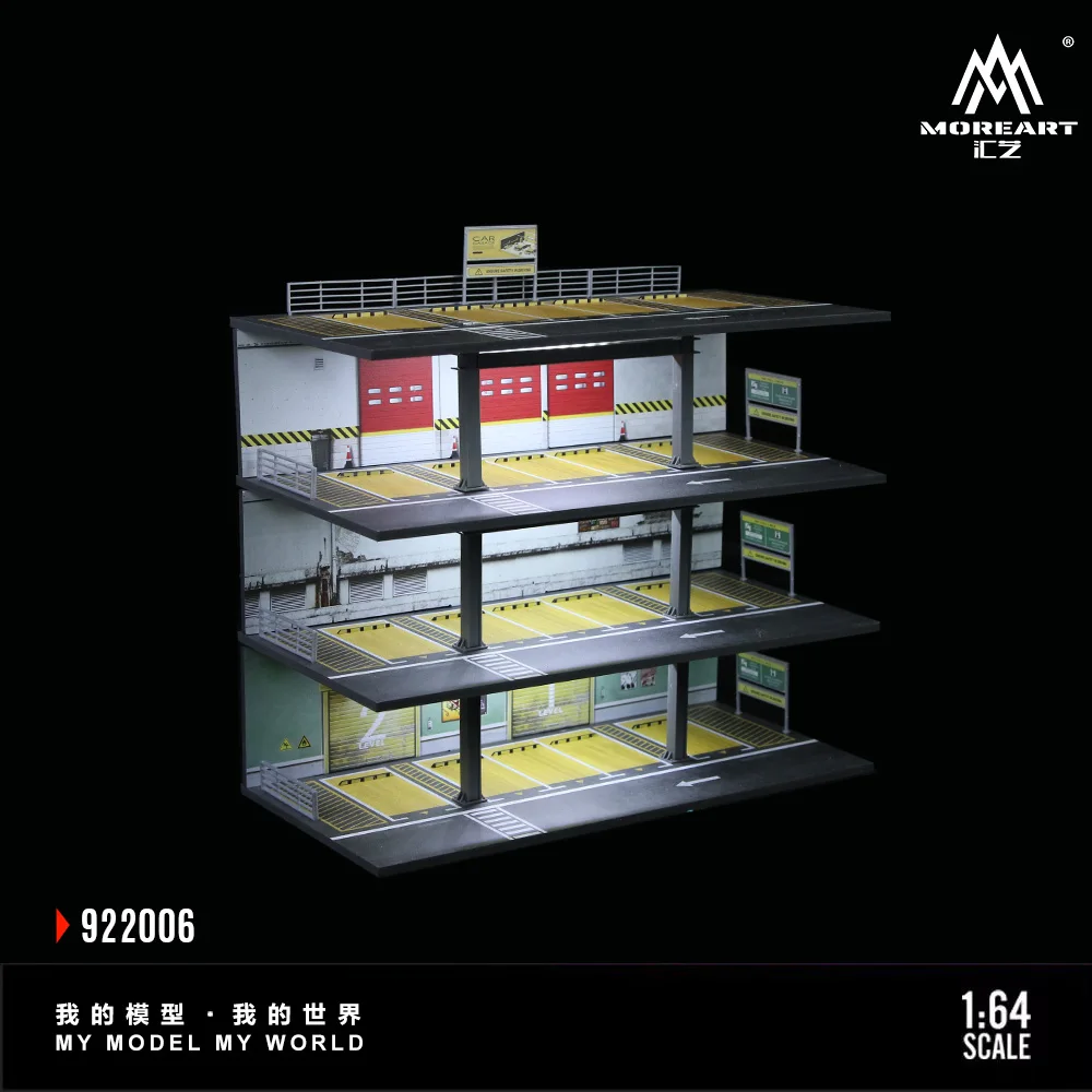 More Art 1:64 Steel Frame Style Garage C Simulation Three-Dimensional Model For Display&Collection&Gift