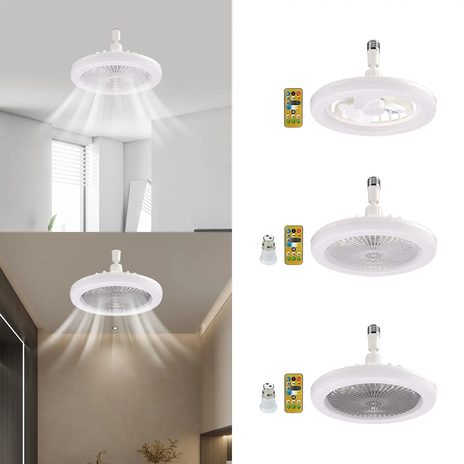 Ceiling Fans with Lights LED Dimmable Low Profile Ceiling Fans with Remote Control for Living Room Sitting Room Kitchen
