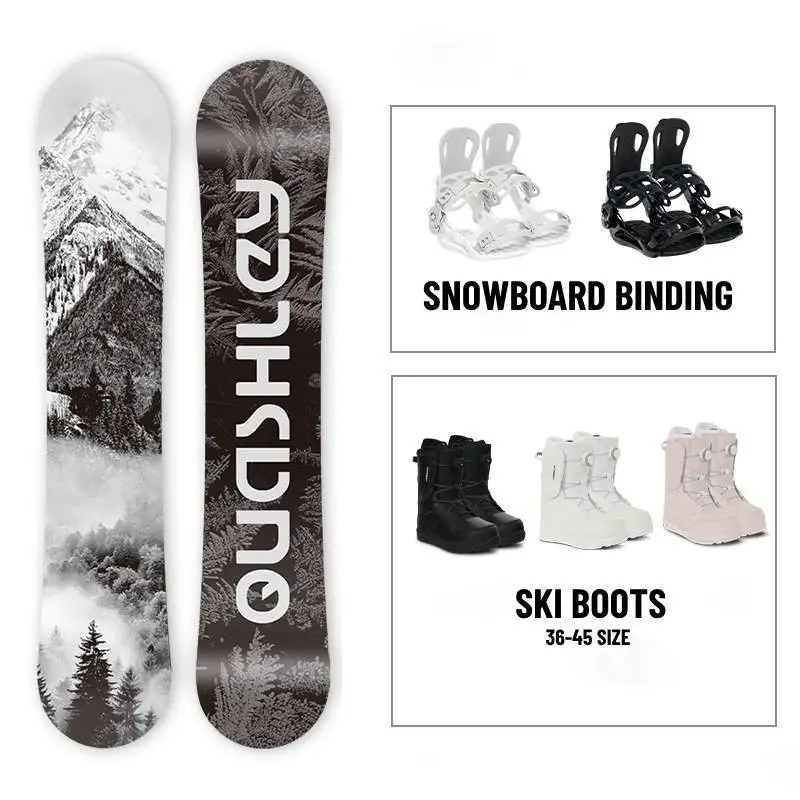 

High Quality Ski Board Adult Winter Sports Free Style Snowboard with Binding and Boots