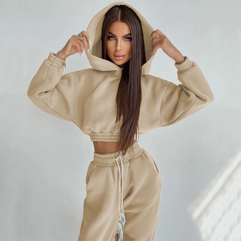Women 2 Piece Set Outfit 2024 Autumn Women's Hoodies Sweatshirt and Trousers Set Two Piece Set