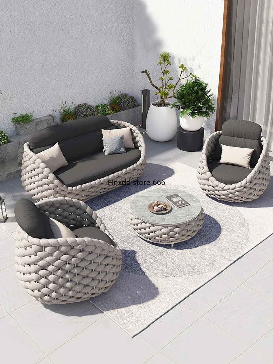 Outdoor sofa coffee table combination leisure furniture