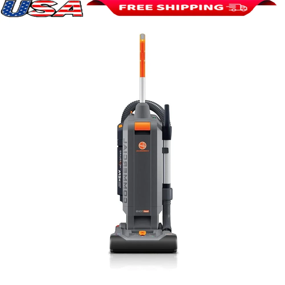 Commercial HushTone 13 Inch 2 Speed Upright Vacuum Cleaner Quiet Bagged HEPA Filtered Professional Allergy Friendly 40 Foot Cord