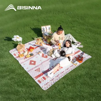 BISINNA Ultrasonic Technology Camping Picnic Mat Outdoor Folding Portable Thick Machine Washable Home Park Mat