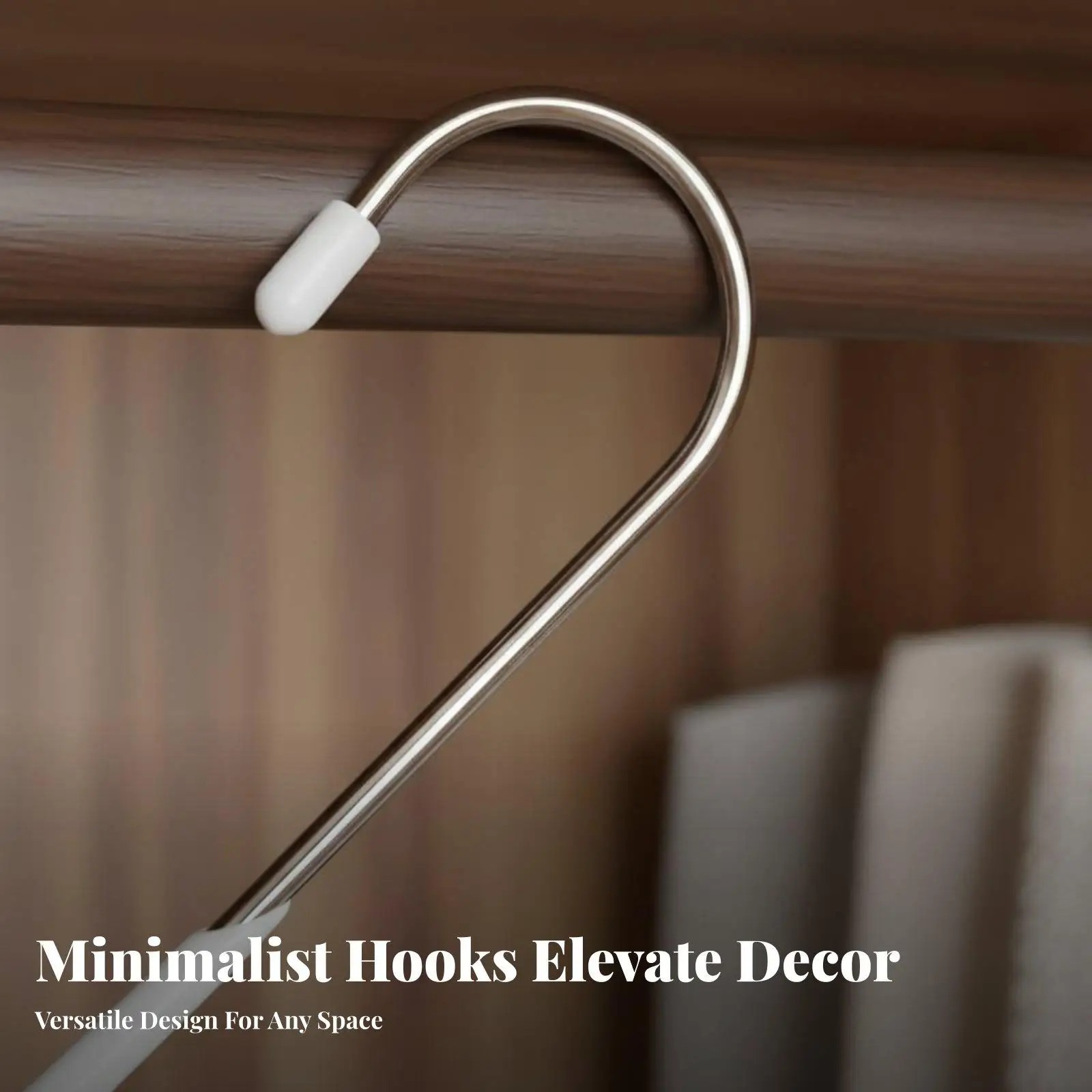 Large Capacity Hat Hanger Hook Chrome Plated Iron PVC Coated for Clothes Rack Entryway Storage for Caps Bags Accessories