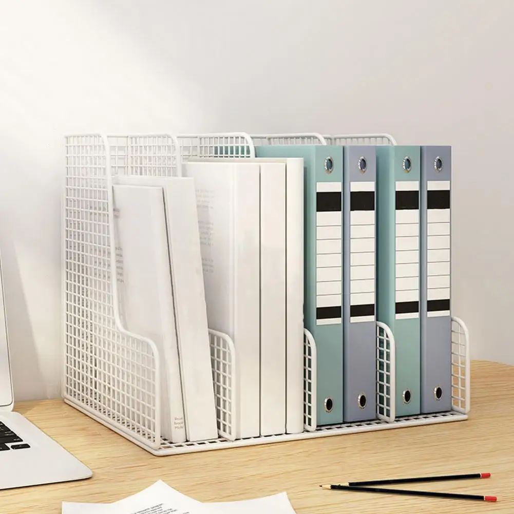 Convenient File Rack Wide Application File Sorter Large Capacity Vertical Desk File Organizer Office Storage