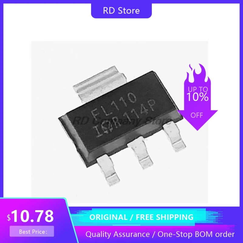 

10PCS/LOT IRFL110TRPBF IRFL110TR IRFL110 FL110 SOT223 Free SHipping