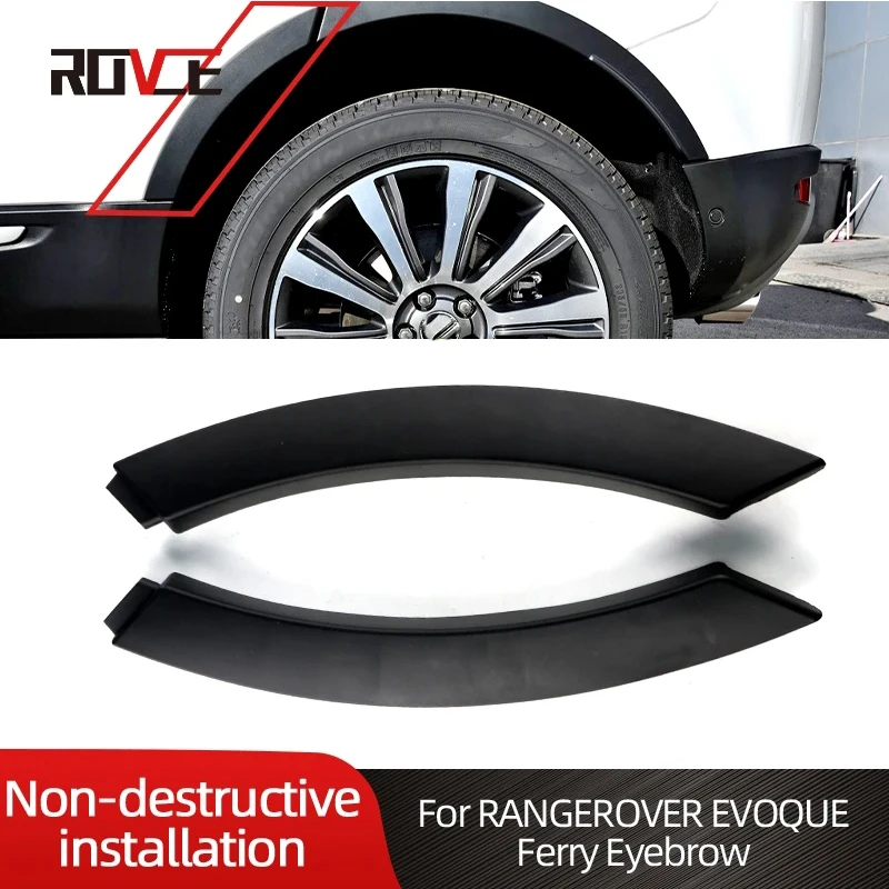 ROVCE Car Styling Fender Arch Wheel Eyebrow Protector For  Land Rover Range Rover Evoque 2012-2019 L538 LR027252 LR027251