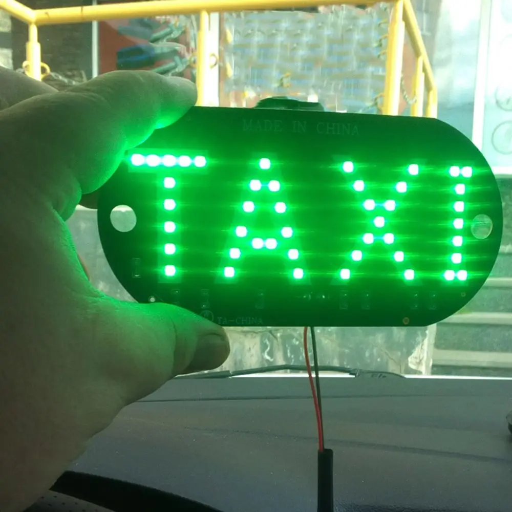 1pcs/lot Taxi Led Car Windscreen Cab indicator Lamp Sign Colorful LED Windshield Taxi Light Lamp 12V