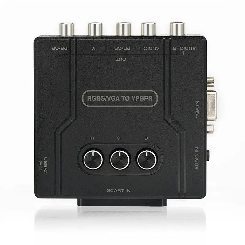For PS1 For PS2 RGBS Scart VGA To YPBPR Converter Color Difference Component Video Adapter For Game Console-ABVP
