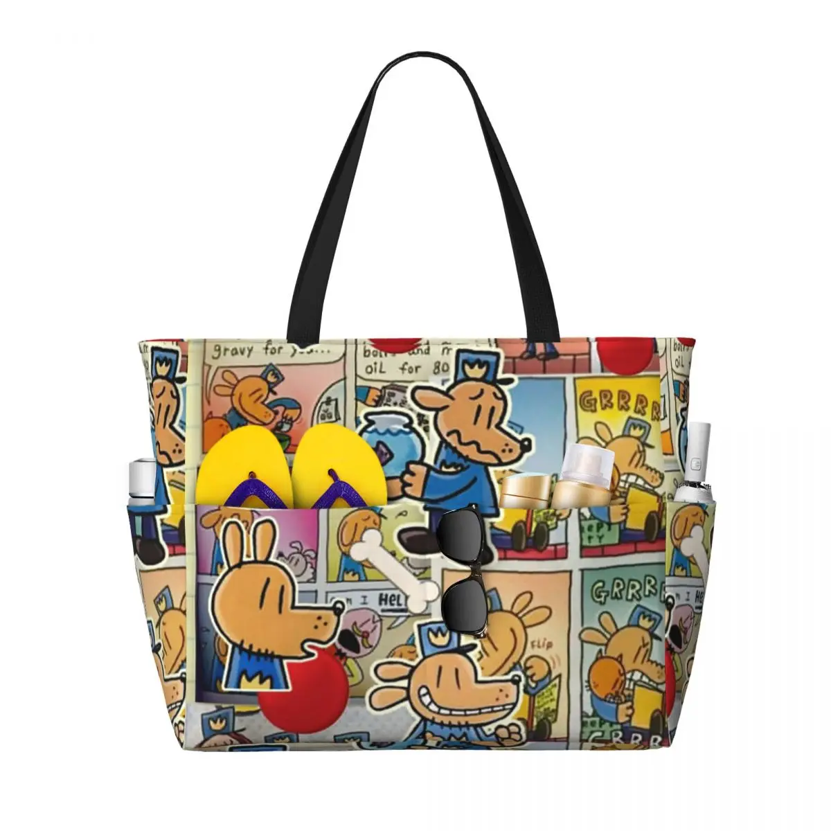 

Dog Man Anime Cartoon 7 Beach Tote Bag Sport Gym Yoga Duffle Large Tote Bag Women Travel Bag Fitness bag